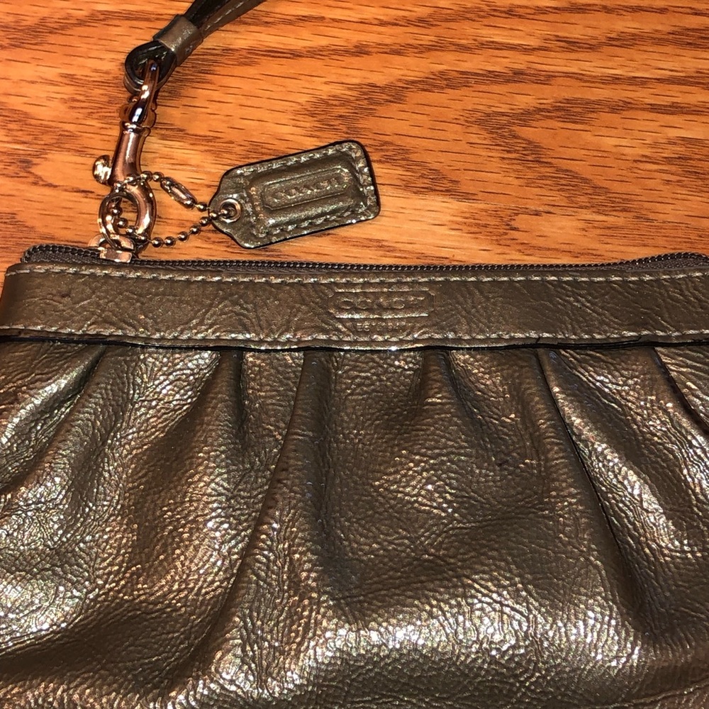 Coach Gunmetal Wristlet